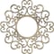 Ekena Millwork Reims Architectural Grade PVC Pierced Medallion, 28"OD x 10 3/4"ID x 3/4"P, Antiqued Pale Gold CMPP28REAPG - alternate 1